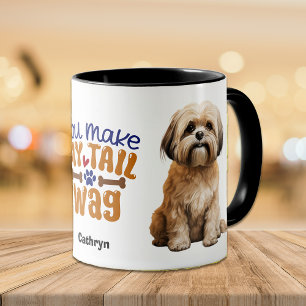 Mug Cute Lhassa Apso Vous Faites Ma Queue
