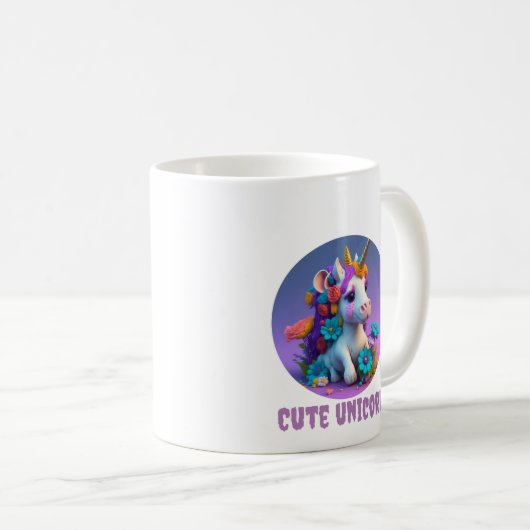 Mug Cute licorne (Devant droit)