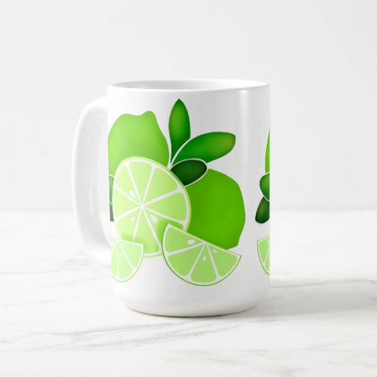 Mug Cute Limite tranches de chaux motif d'agrumes enso (Devant gauche)