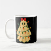 Mug Cute Lit Ghost Christmas Tree Funny Gift Halloween (Gauche)