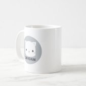 Mug Cute Little Cat avec nom personnalisé (Devant gauche)