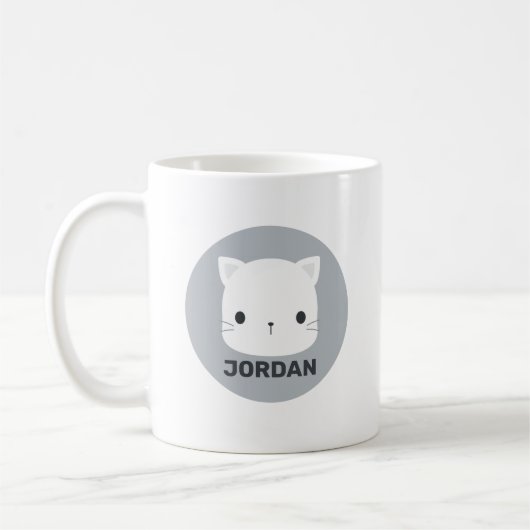 Mug Cute Little Cat avec nom personnalisé (Gauche)