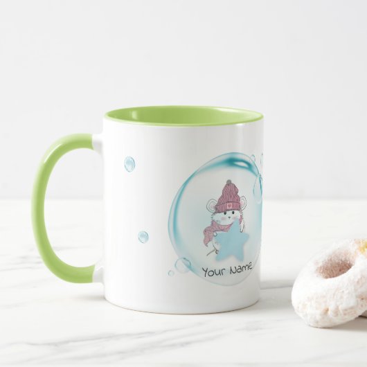 Mug Cute Little Hamster "Worry Less Live More" (Avec donut)
