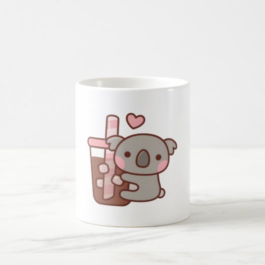 Mug Cute Little Koala Bear Hugging Iced Coffee (Centre)