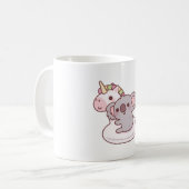 Mug Cute Little Koala Ours Accrocher Unicorn Pool Flot (Devant gauche)