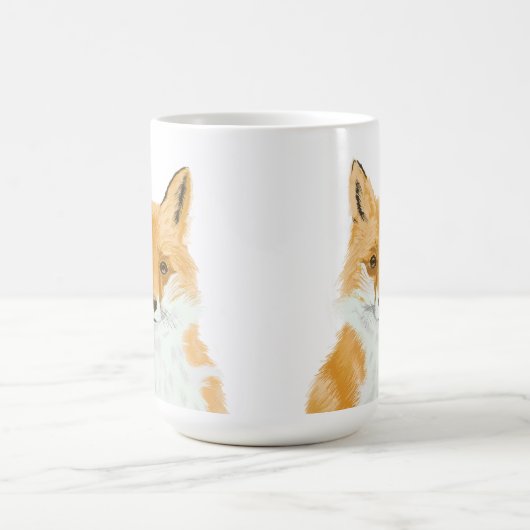 Mug Cute Little Red Fox - transparent. (Centre)