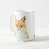 Mug Cute Little Red Fox - transparent. (Devant gauche)