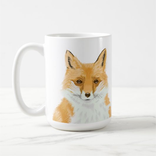 Mug Cute Little Red Fox - transparent. (Gauche)