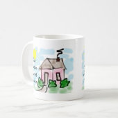 Mug Cute Little Rose House Notre Maison Sweet Home (Devant gauche)