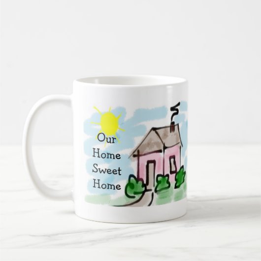 Mug Cute Little Rose House Notre Maison Sweet Home (Gauche)