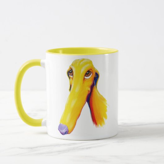 Mug Cute Long Nez Greyhound Art (Gauche)