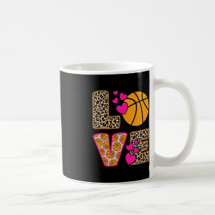 Mug Cute Love Basketball Leopard Print Women Girls Bas