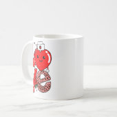 Mug Cute Love Heart Stethoscope Phlebotomist Life Vale (Devant gauche)