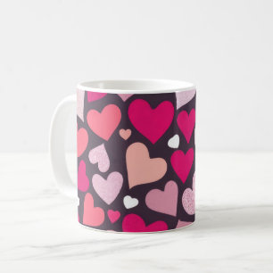 Mug Cute Love Hearts Motif
