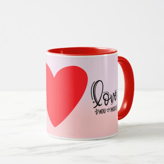 Mug Cute Love You More Valentine's Couple (Devant droit)