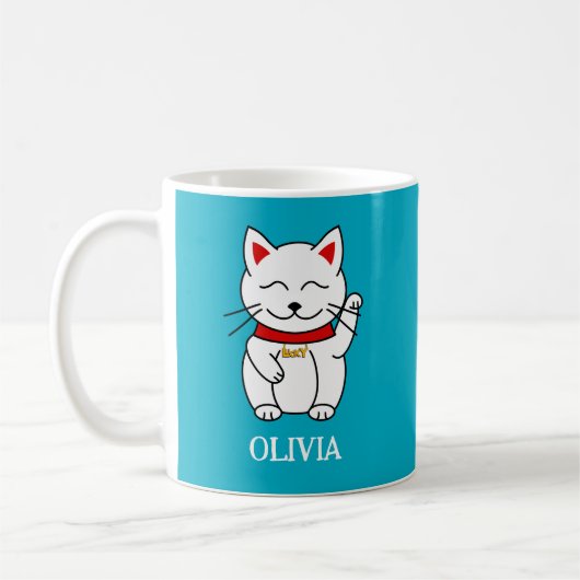 Mug Cute Lucky Chat Kawaii Style (Gauche)