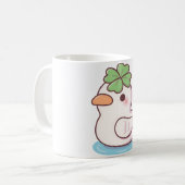 Mug Cute Lucky Ducky Four Leaf Clover (Devant gauche)