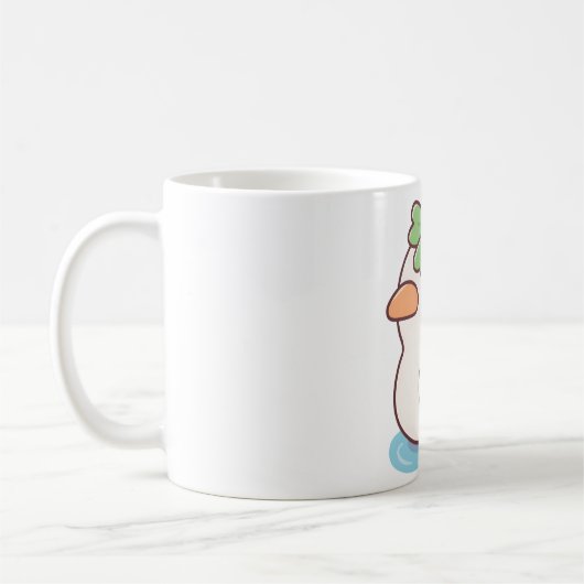 Mug Cute Lucky Ducky Four Leaf Clover (Gauche)