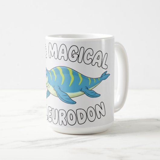 Mug Cute Magical Liopleurodon Fantasy Prehistoric Ocea (Devant droit)