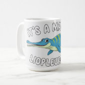 Mug Cute Magical Liopleurodon Fantasy Prehistoric Ocea (Devant gauche)