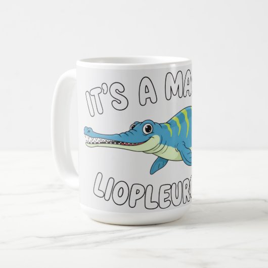 Mug Cute Magical Liopleurodon Fantasy Prehistoric Ocea (Devant gauche)