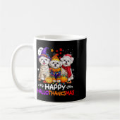 Mug Cute Maltese Dog Hallothanksmas Halloween Thanksgi (Gauche)