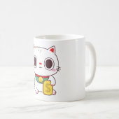 Mug Cute Maneki Neko Fortune Money Chat (Devant droit)