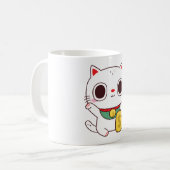 Mug Cute Maneki Neko Fortune Money Chat (Devant gauche)