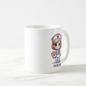 Mug Cute Manga Nurse avec cheveux blond bleu yeux Pers (Devant droit)