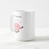 Mug Cute Meditating Brain & Minimalist Inner Peace (Devant gauche)