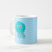 Mug Cute méduse Cartoon Dans L'Océan Bleu (Devant gauche)