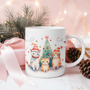 Mug Cute Meowy Christmas Cats