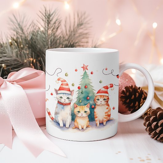 Mug Cute Meowy Christmas Cats