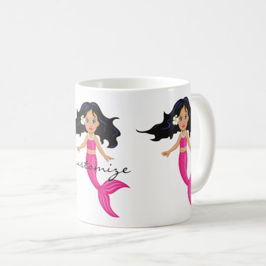 Mug Cute Mermaid à queue rose Thunder_Cove (Devant droit)