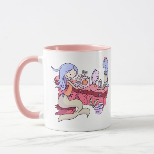Mug Cute Mermaid Caisse personnalisée (Gauche)