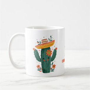 Mug Cute Mexicaine Cactus Aquarelle Joyeux Cinco de Ma