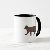 Mug Cute Minimalist Cat Graphic | Simple Walking Cat (Devant droit)
