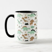 Mug Cute Mint Green Dinosaur Motif (Gauche)