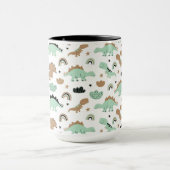 Mug Cute Mint Green Dinosaur Motif (Centre)