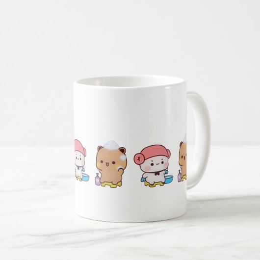 Mug Cute Mochi Peach Cat (Devant droit)