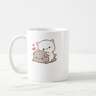 Mug Cute Mochi Peach Cat