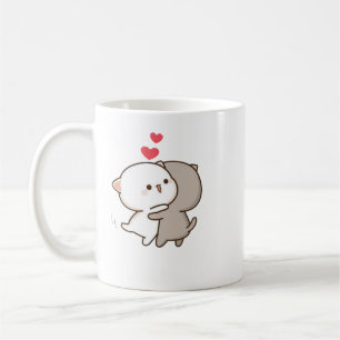 Mug Cute Mochi Peach Cat