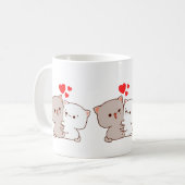 Mug Cute Mochi Peach Cat (Devant gauche)