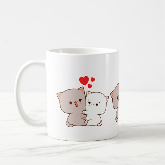 Mug Cute Mochi Peach Cat (Gauche)