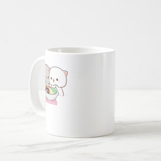 Mug Cute Mochi Peach Cat (Devant gauche)