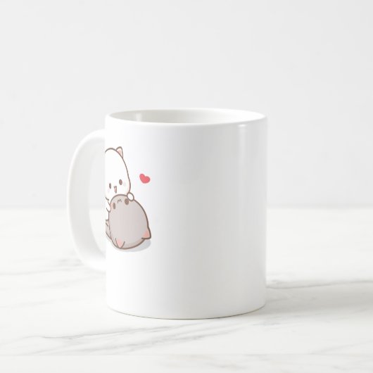 Mug Cute Mochi Peach Cat (Devant gauche)