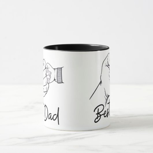 Mug Cute Modern Best Dad  (Centre)