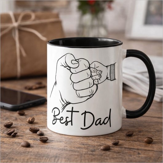 Mug Cute Modern Best Dad