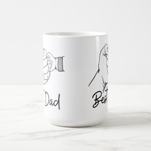 Mug Cute Modern Best Dad  (Centre)