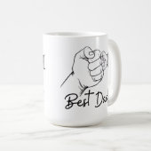 Mug Cute Modern Best Dad  (Devant droit)